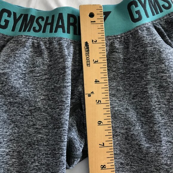 Gymshark Legging Women XXS Gray Flex Seamless Cropped Logo Elastic Waistband - Picture 3 of 9
